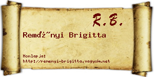 Reményi Brigitta névjegykártya