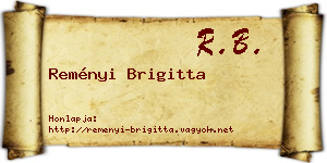 Reményi Brigitta névjegykártya